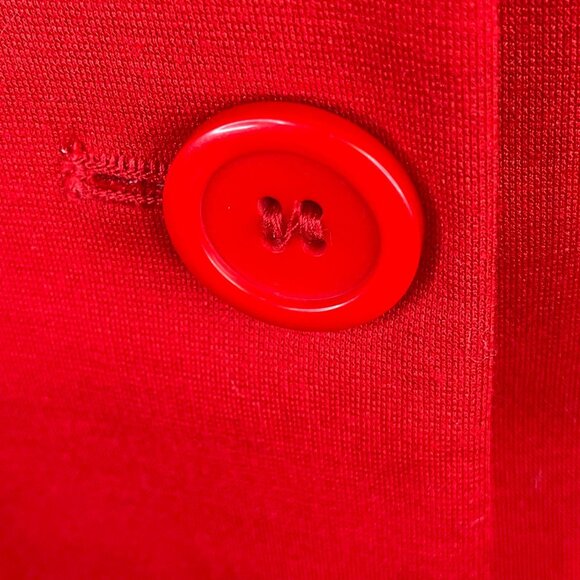 Lane Bryant Womens Button Up Blazer Size 18 Cherry Red Stretch Knit Jacket Comfy - Picture 5 of 11